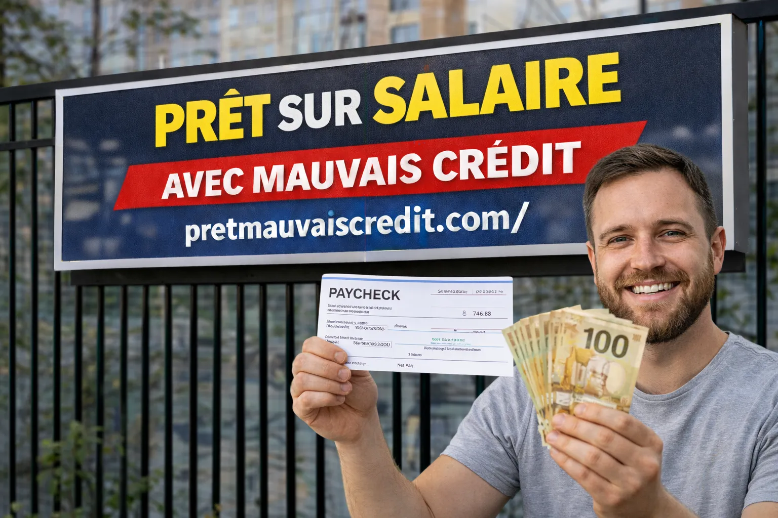 PRÊT SUR SALAIRE POUR MAUVAIS CRÉDIT (QUÉBEC)